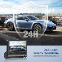 DVR De Coche 1080P Con 3 Cámara 4.0 Pulgadas Grabadora De Video Para Vehículos Cámara De Retrovisora Negra Bóx Con Sensor G Y Detección De Movimiento - details 4