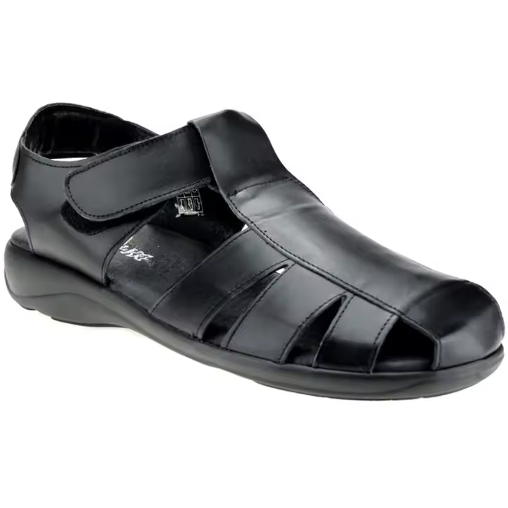 Duendy 785 Negro - Sandalia Cómoda Hombre Piel - 1