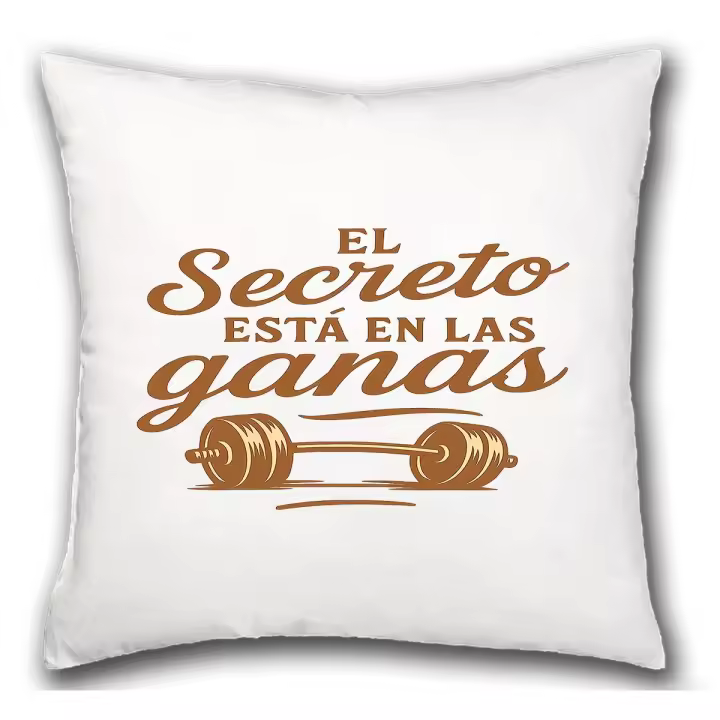 MERCHANDMANIA Cojín frase motivadora el secreto está en las ganas hogar comodo cussion - 1