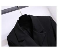 Vestido Traje Nueva 2024 Manga Larga Estilo Coreano En Caqui Blanco O Negro Con Cinturón Plisado Adecuado Para Invierno Ropa Caliente Para Mujer - details 21