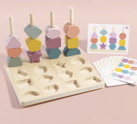 Juego De Rompecabezas Montessori Para Niños Juguetes De Madera Educativos De Colores Y Formas Juego De Adivinanzas Colorido Regalo Para Niños Edad 3-6 Años - details 5