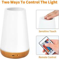 Lámpara Nocturna Portátil RGB Con Control Remoto Y Táctil Color Cambiante Recargable USB Para Mesa Y Cama Luz De Noche Con Sensor De Toque - details 6
