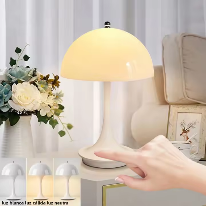 Lámpara De Mesa GGbingo Recargable LED De 3 Colores Con Función De Ajuste De Brillo ABS Portátil Decoración Para Luz Nocturna Moderna Y Sencilla - 1