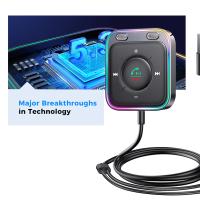 Adaptador Bluetooth 5,3 para coche, receptor inalámbrico con doble micrófono ENC, cancelación de ruido, 3,5mm, AUX, Audio - details 6