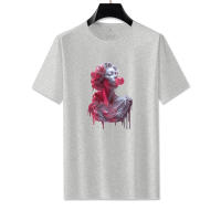 Camiseta De Verano Para Hombre Con Patrón De Pasta De Dientes Cuello Redondo Manga Corta Estirable Cómoda Y Casual - details 2