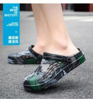 Clogs Para Hombre Sandalias De Graffiti Zapatos De Jardín De Verano Antideslizantes Tallas Grandes 47 48 49 Sandalias Planas Casuales Para Playa - details 2