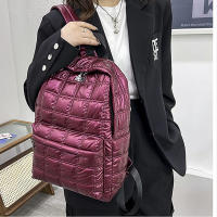 Mochila De Invierno Yogodlns Espacio Algodón Para Mujer Gran Capacidad Escuela Bolsa Viaje Nylon Impermeable Rucksack Estudiante Pack Femenino - details 8