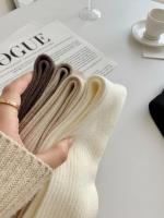 Calcetines Altos De Oveja Para Mujer Estilo Universidad Otoño Invierno Color Sólido Casual Cálido De Lana Y Cashmere Paquete De 2 Pares - details 10
