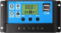 Controlador de carga de panel solar PWM, 12 V/24 V, 30 A, pantalla LCD, puerto USB dual - details 3