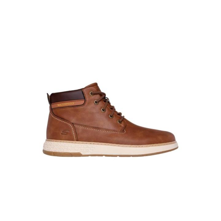 Skechers waterproof relaxed fit men's boots: garlao leather