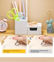 Lámpara De Mesa Recargable LED Para Dormitorio Con Portajabón Y Guardaalmohadillas Luz De Lectura Para La Cama Cuidado De Los Ojos Con Almacenamiento En Cajón - details 20