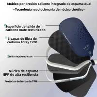 Set De Palas De Pádel De Fibra De Carbono Toray T700 5ta Generación Professional Torneo Calidad Premium Tamaño 419x190x16MM - details 1