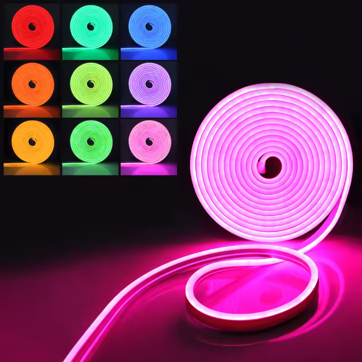 Tira De Luces LED Suave Neón DC12V Flexibles Impermeables Para Decoración De Navidad Fiesta De Baile Dormitorio DIY Lámparas Neón - 1