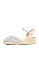 Lyla Wang alpargatas cuñas bajas de espartos con plataforma mujer diseño trenzada plantilla acolchada - details 4