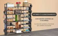 MARCTANI Zapatero GRANDE Capacidad 50 Pares - Armario Zapatero Alto y Abierto FÁCIL INSTALACIÓN - Organizador Zapatos XL Negro para Recibidores de Entrada - Mueble Zapatero Metálico y Robusto - details 4