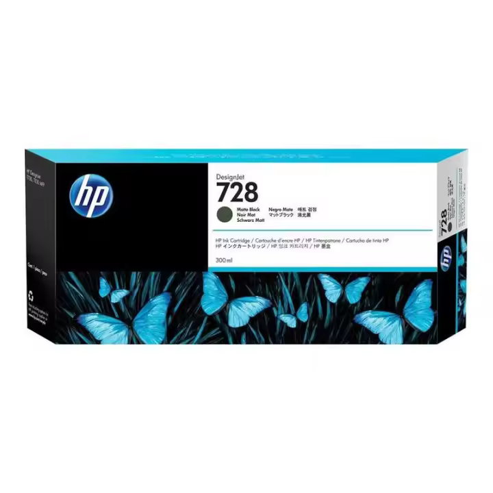 Hp 728 negro mate cartucho de tinta original - f9j68a - 1