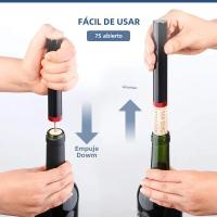 Abrepuertas De Vino Con Bomba De Aire Y Tapa De Vaso De Acero Inoxidable Herramienta Para Sacar Garrafas Accesorios De Cocina Para Barra - details 14
