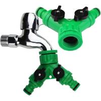 Splitter De Jardín 2 Caminos Válvula Y Doble Con Grifo Para Riego De Plantas Y Jardinería Con Apagado De Agua - details 5