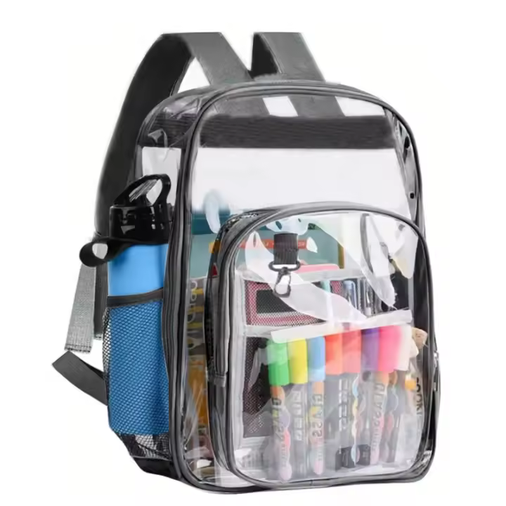 Mochila Transparente Unisex Moda Simple Gran Capacidad Portátil Multifuncional Impermeable Para Hombres Y Mujeres - 1