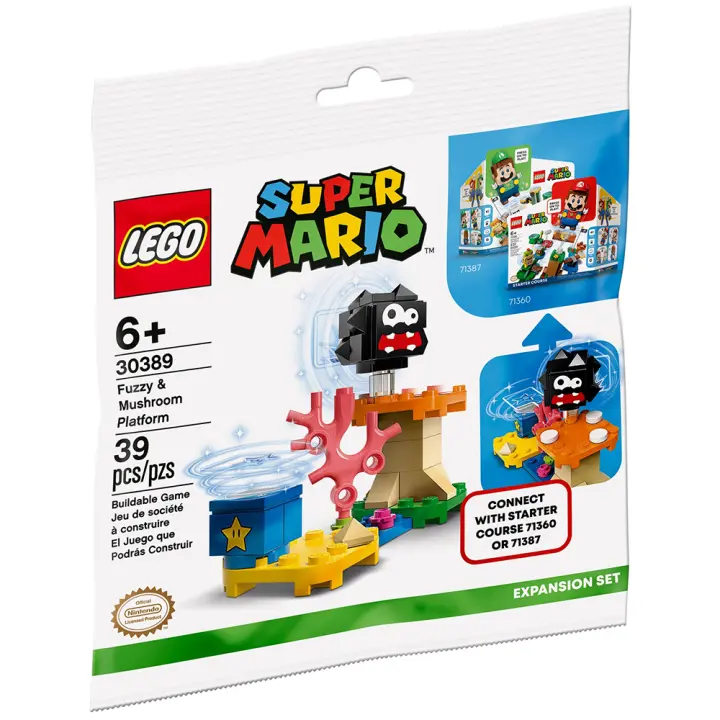 Lego Super Mario - Set de Expansión: Fuzzy y Plataforma Champiñón, 30389, Tienda con Licencia Oficial - 1