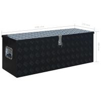 vidaXL Caja de aluminio 1085x370x400 mm negra - details 7