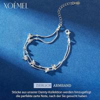 Pulsera de Plata 925 para Mujer, Mariposas, pulsera de Oro Rosa para Mujer con Perlas, pulsera ajustable en Capas, pulseras de La Amistad, Regalos - details 3
