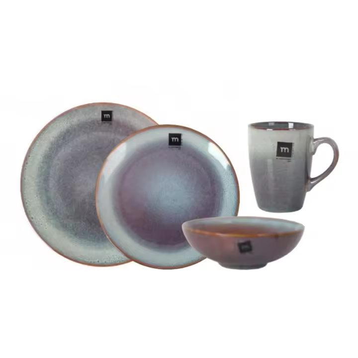 STARLEY-La Mediterránea Vajilla 16 piezas Melow md,Porcelana - 1