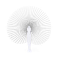AKARURE - 60 Abanicos Pai Pai Plegable de Papel en color Blanco, Abanicos para Bodas, Comuniones y Bautizos, Abanicos de Regalo, Detalle Bodas, Detalle Comuniones, Detalle Bautizos - details 0