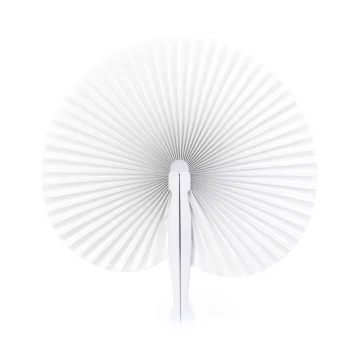 AKARURE - 60 Abanicos Pai Pai Plegable de Papel en color Blanco, Abanicos para Bodas, Comuniones y Bautizos, Abanicos de Regalo, Detalle Bodas, Detalle Comuniones, Detalle Bautizos - 1
