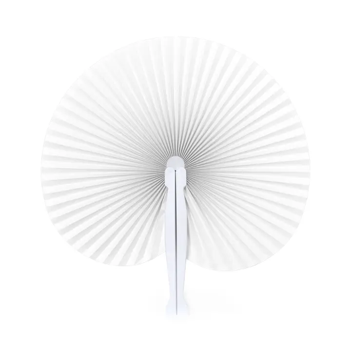 AKARURE - 60 Abanicos Pai Pai Plegable de Papel en color Blanco, Abanicos para Bodas, Comuniones y Bautizos, Abanicos de Regalo, Detalle Bodas, Detalle Comuniones, Detalle Bautizos - 1