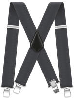 Suspenders Para Hombres Clásicos De Alta Resistencia 2 Pulgadas Anchos Clips Fuertes X-Back Ajustables Elasticos Para Trabajo - details 1