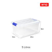 Plastic Forte Caja de Almacenaje 5 Litros Transparente Caja de ordenación de plástico, Contenedor de almacenamiento - details 1