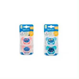 Chupete Dr Browns Prevent Escudo Mariposa T-2 6-12 Meses 2Uds - 1