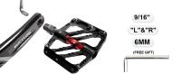 Pedales De Bicicleta BUCKLOS 3 Rodamientos Plataforma Plana Ultraligera Antideslizante Para MTB BMX Y Ciclismo En Carretera Material De Aluminio Color Negro/Gris/Rojo/Azul/Morado - details 4