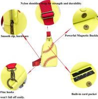 Bolso bandolera para mujer, bolsos de béisbol retro para mujer con correa ancha ajustable, bolsos de mano y bolso de hombro Cortex para mujer o niña - details 0