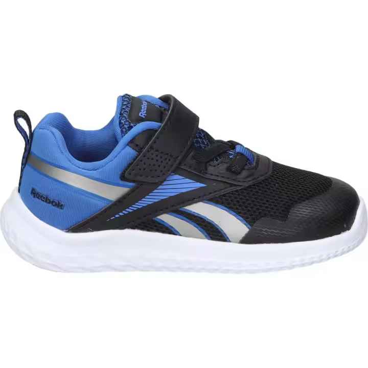 REEBOK | Deportivas Reebok Rush Runner 5 Infantiles – Zapatillas en Color Negro y Azul – Sneakers con Cordones y Velcro – Máximo Ajuste – Cómodas y Versátiles – Modelo 100075227 - 1