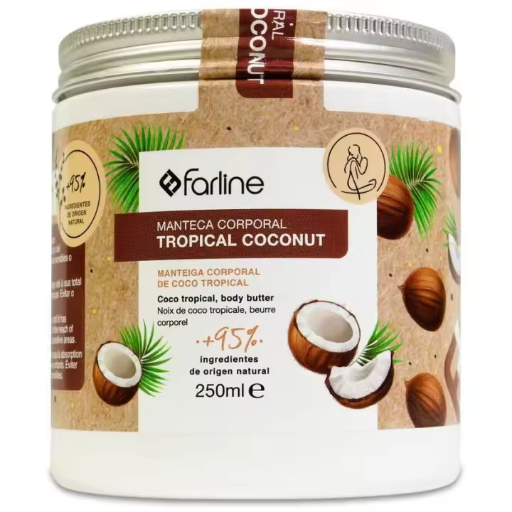 Farline Manteca Corporal Tropical Coconut 250Ml - 1