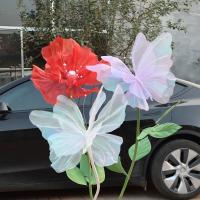 Mariposa Grande De Simulación 3D Para Decoración De Boda Y Festivales 50cm Colgante De Tela Gasa Falso Mariposa Para Día De San Valentín - details 3