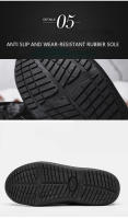 Botas De Invierno Impermeables Para Hombres Con Plush Cálido Botas De Nieve De Media Caña Antideslizantes Y Moda Negro Para Parejas - details 7