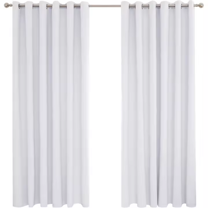 Cortinas opacas modernas, juego de 2 piezas, para dormitorio y salón, con aislamiento térmico y reducción de ruido, con certificación ecológica, 140 x 225 cm - Gris perla - 1