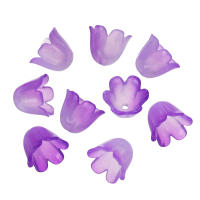 50/100pcs Cuentas De Acrílico Con Gradiente De Color De Lirio Para Creación De Joyas DIY Capas De Trenzado Espaciadas - details 5