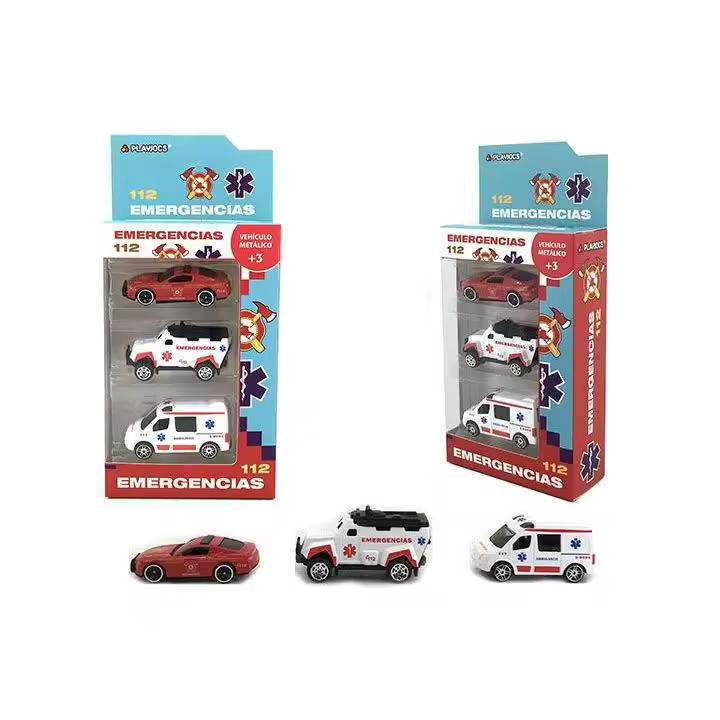 Playjocs - Vehículo de metal miniatura coleccionable con partes de plástico. Cochecitos Aleatorios Guardia Civil GT-8043 Cochecito Policía Nacional GT-8042 Ambulancia GT-8067 - 1