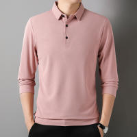 Camisa Polo De Manga Larga Para Hombre Estilo Casual Transpirable Y Cómoda Para El Verano Tejido De Gasa Sólido De Algodón Blends - details 11