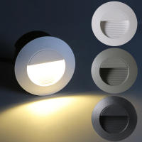 Lámpara De Pared LED 3W Impermeable Para Iluminación Nocturna Al Aire Libre En Exterior Ideal Para Escaleras Balcones Jardines Y Porches Con Caja Inferior Incluida Instalación Recessed - details 0