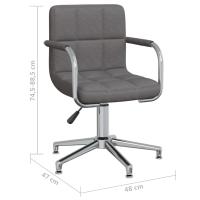 vidaXL Silla de oficina giratoria tela gris oscuro - details 7