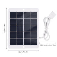 Cargador Solar Portátil 3W 5V Impermeable USB Para Carga De Móviles Ventiladores LED Monitor Cámara Panel Solar Mini - details 5