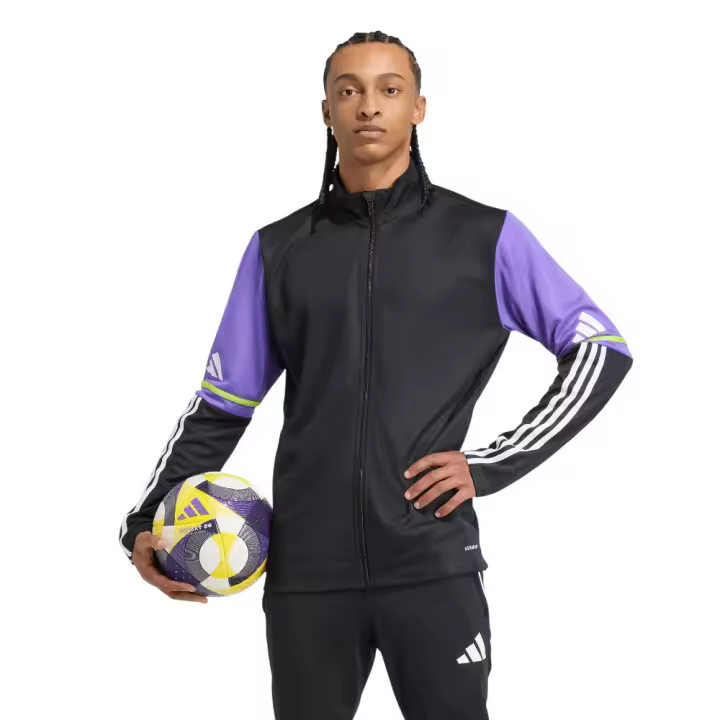 Chaqueta Adidas Sq25 Tr Negro Morado Rafmor Jv6067 Sudadera Cremallera Futbol Hombre - 1