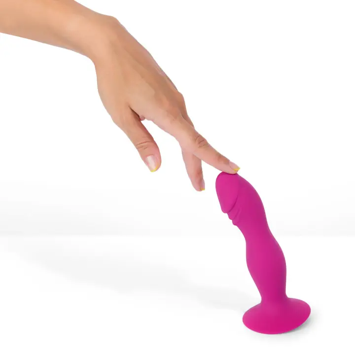 Platanomelón - Dildo Vaginal y Anal con Ventosa, Ergonómico y Ultrasedoso - MJ Fucsia - 1