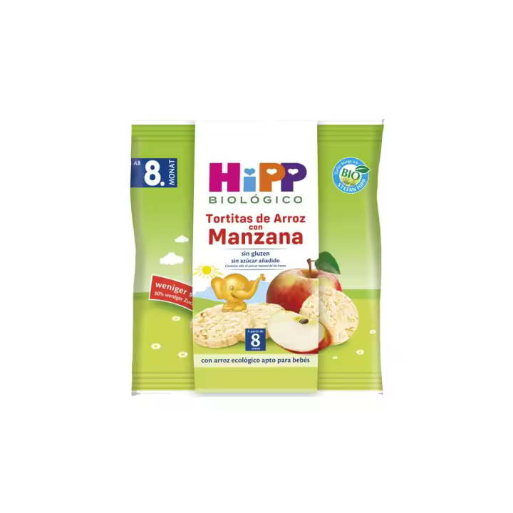 Tortitas de arroz con Manzana Bio 30g Hipp - 1