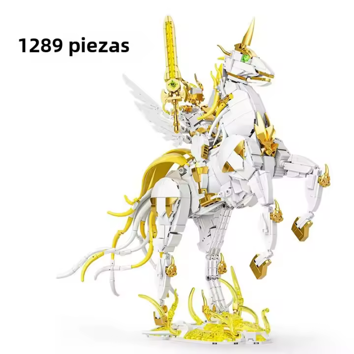Bloques De Construcción Creativos Angel Rider Mecha Unicornio Caballero Juego De Figuras Robot Juguetes Para Adultos Y Niños Hombres Y Mujeres - 1